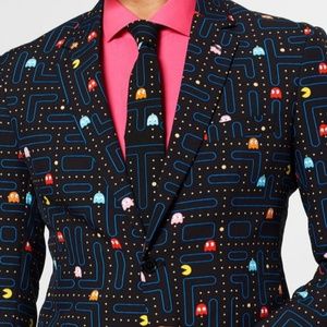 OPPOSUITS PAC MAN SUIT  - Jacket, Pant, and Tie SIZE 36